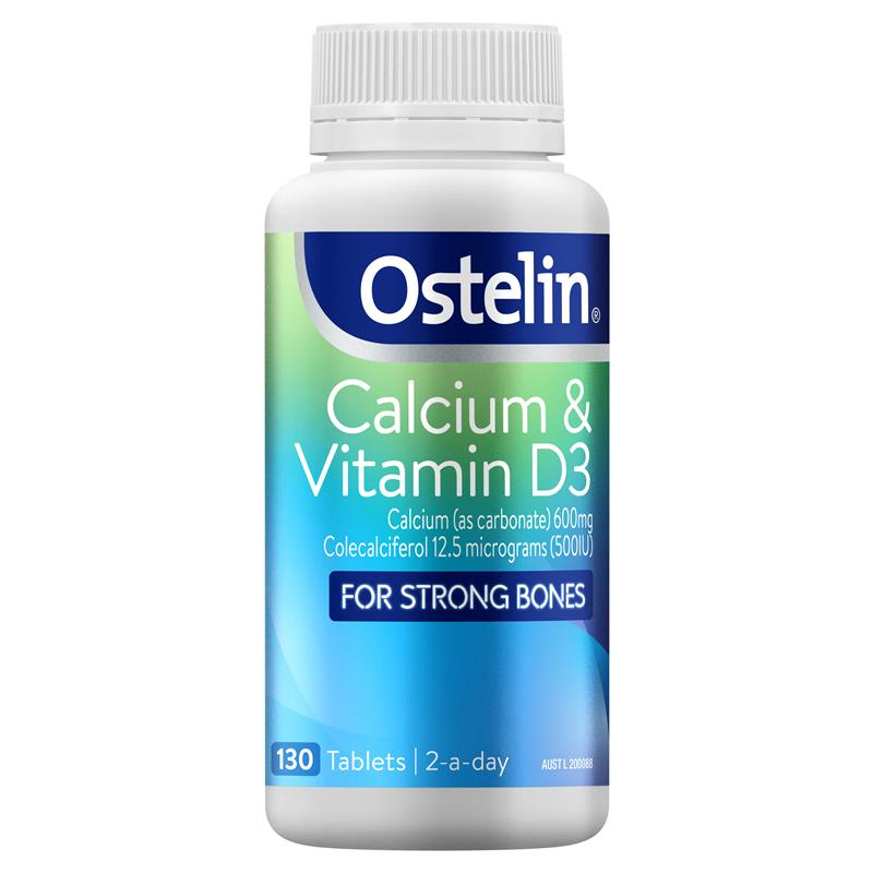 ADD7_800 Ostelin Calcium and Vitamin D3 130 Tablets - Image 1